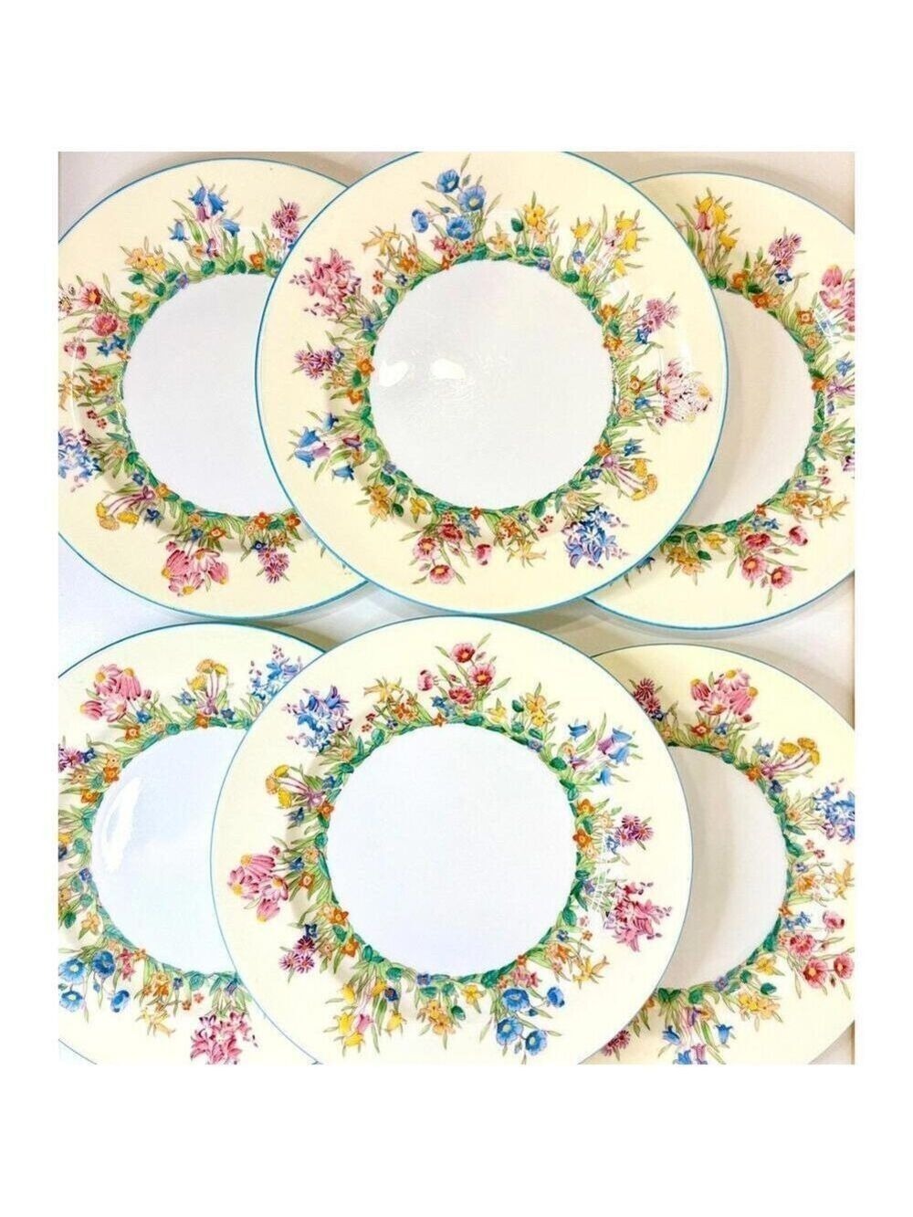 Wedgwood Prairie Flowers Luncheon Plate – 9” – England – Rare
